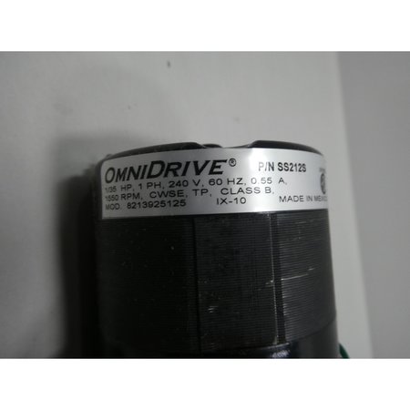 Omnidrive 1PH 1/48HP 1550RPM 5/16IN 240V-AC AC MOTOR 8213925125 SS212S
